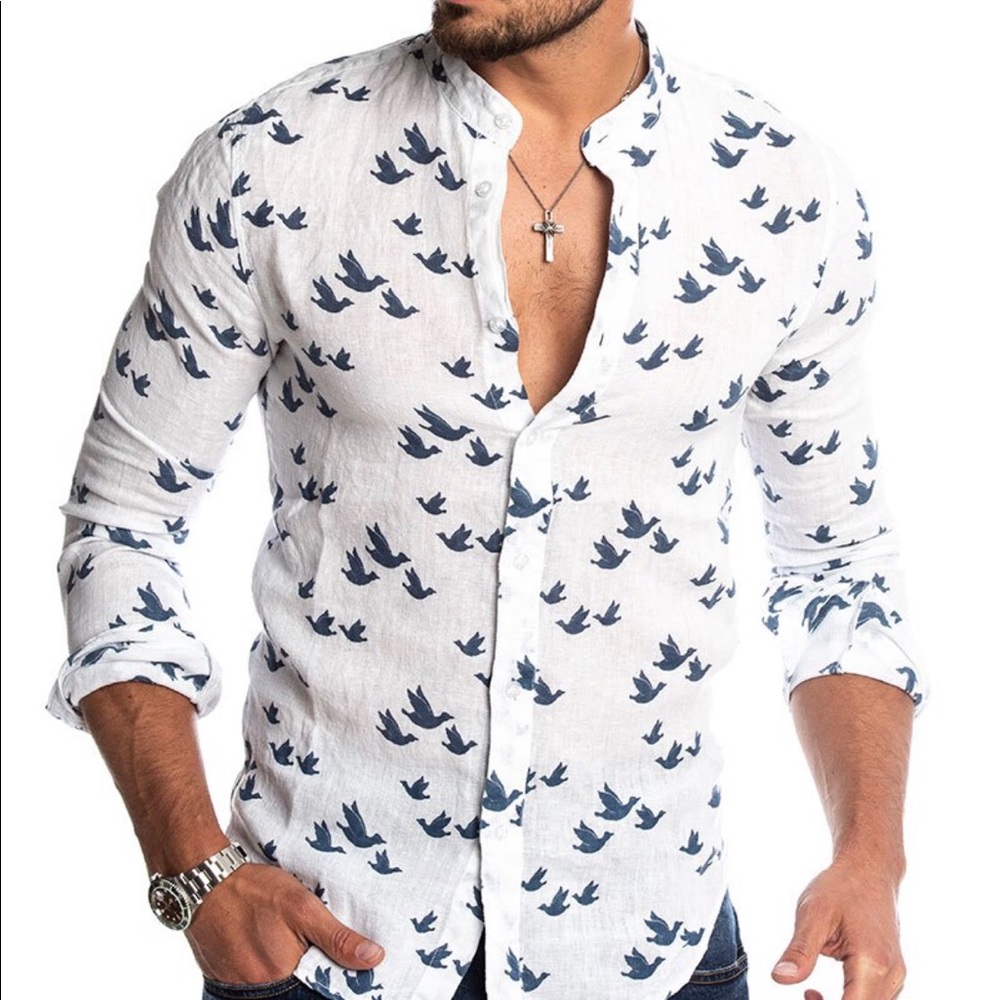 NoHow XL White Duck Shirt [NWT] Italian Fashion